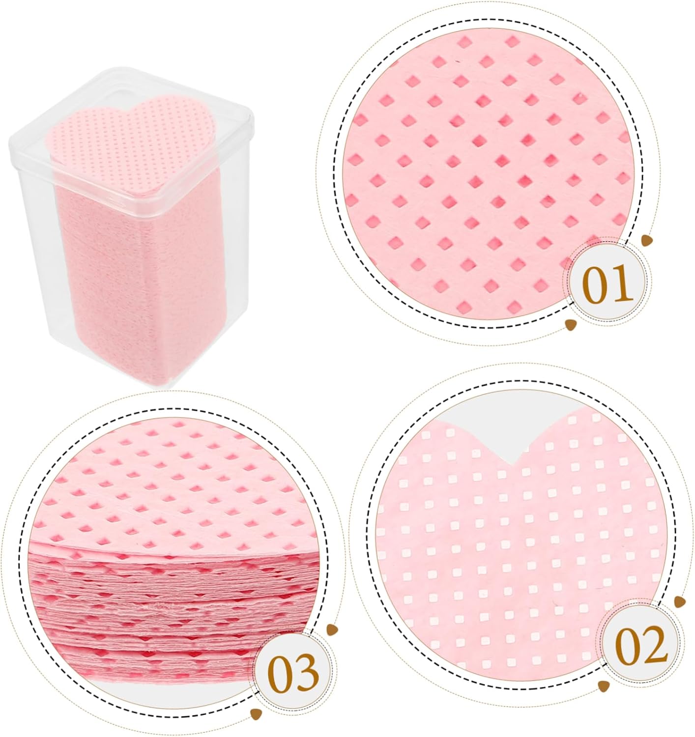 200sheets Nail Remover Pads for Gel Polish Lint Cotton Ohoras Remover Travel Nail Wipes