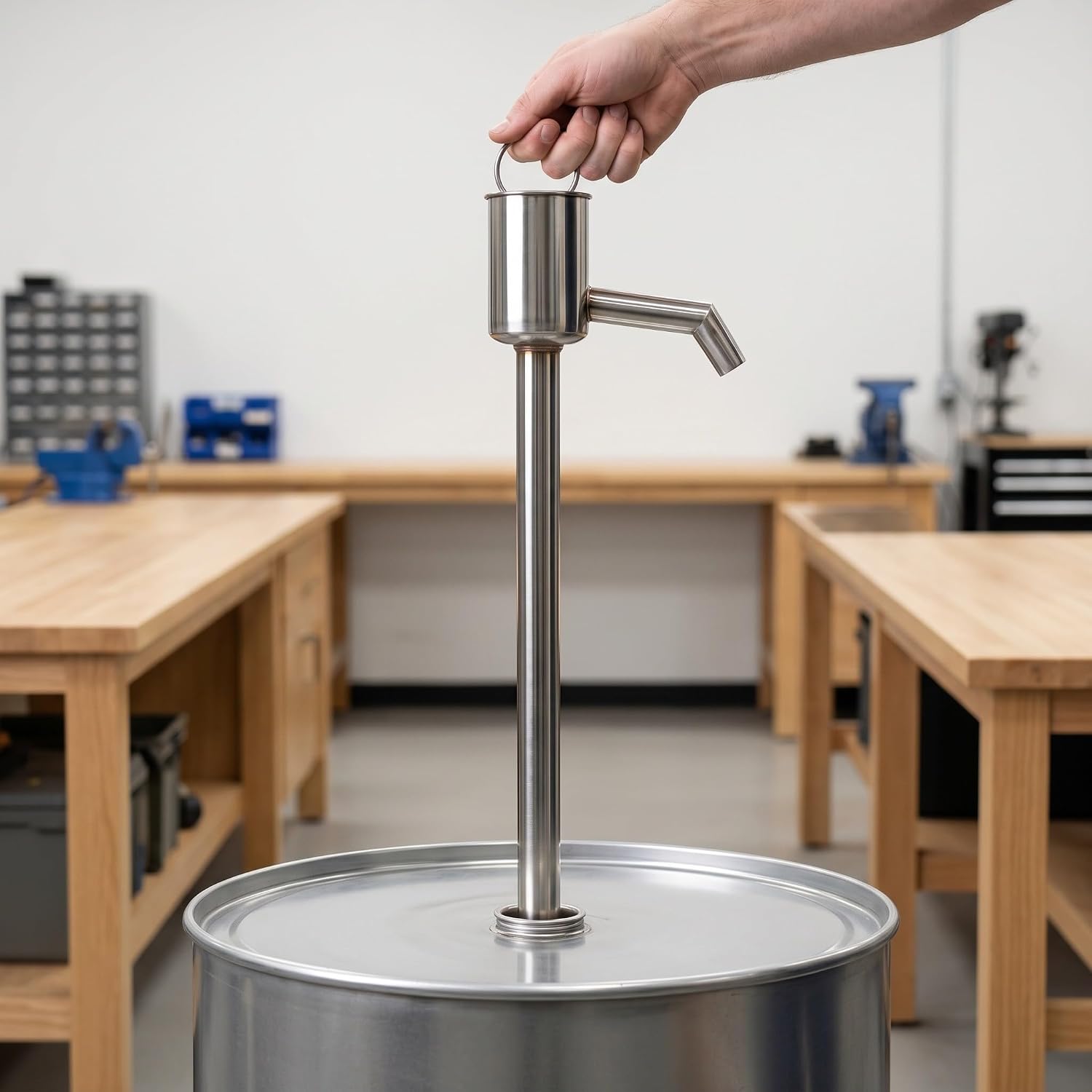 Stainless Steel Manual Fluid Transfer Pump Hand Operated Extractor
