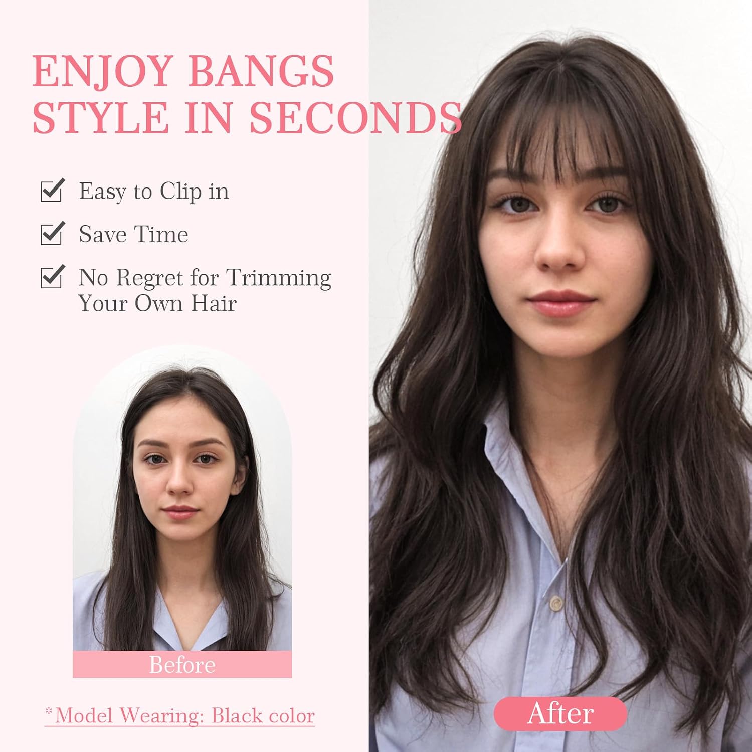 Hairro Wispy Bangs Clips in Real Human Hair, 3D 360° Cover Air Bangs 100% Real Hair, Clips on Lightweight Hairpieces for Women, Seamless Blend for Instant Volume on Top, 10 Inch Medium Blonde