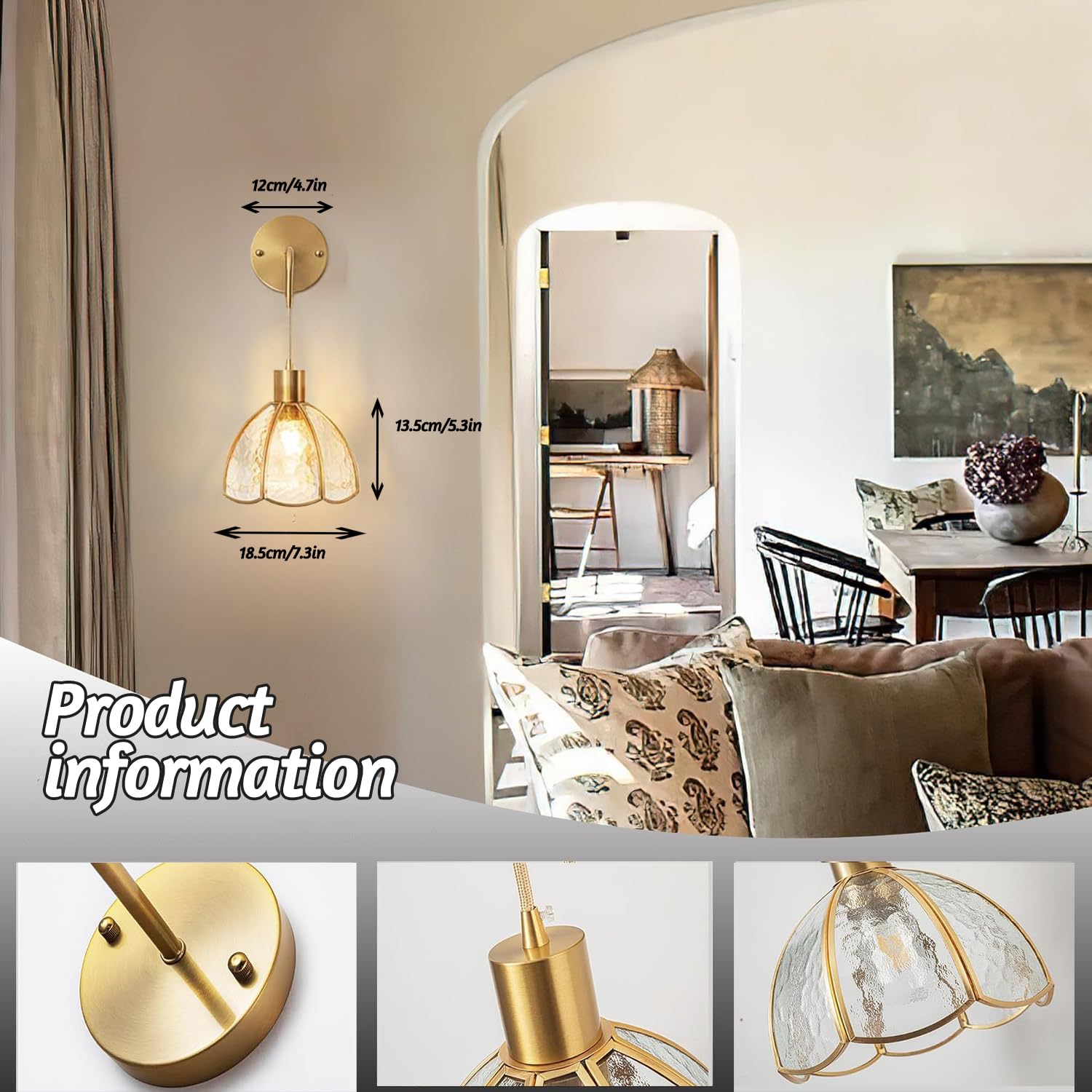 KZT E27 Wandleuchte Innen mit Fernbedienung RGB Dimmable Modern Wandleuchte Kristall Modern Wandbeleuchtung Wandb Efestigung Leselampe Innenbeleuchtung für Schlafzimmer Wohnzimmer Flur Kinder (2 Pcs)