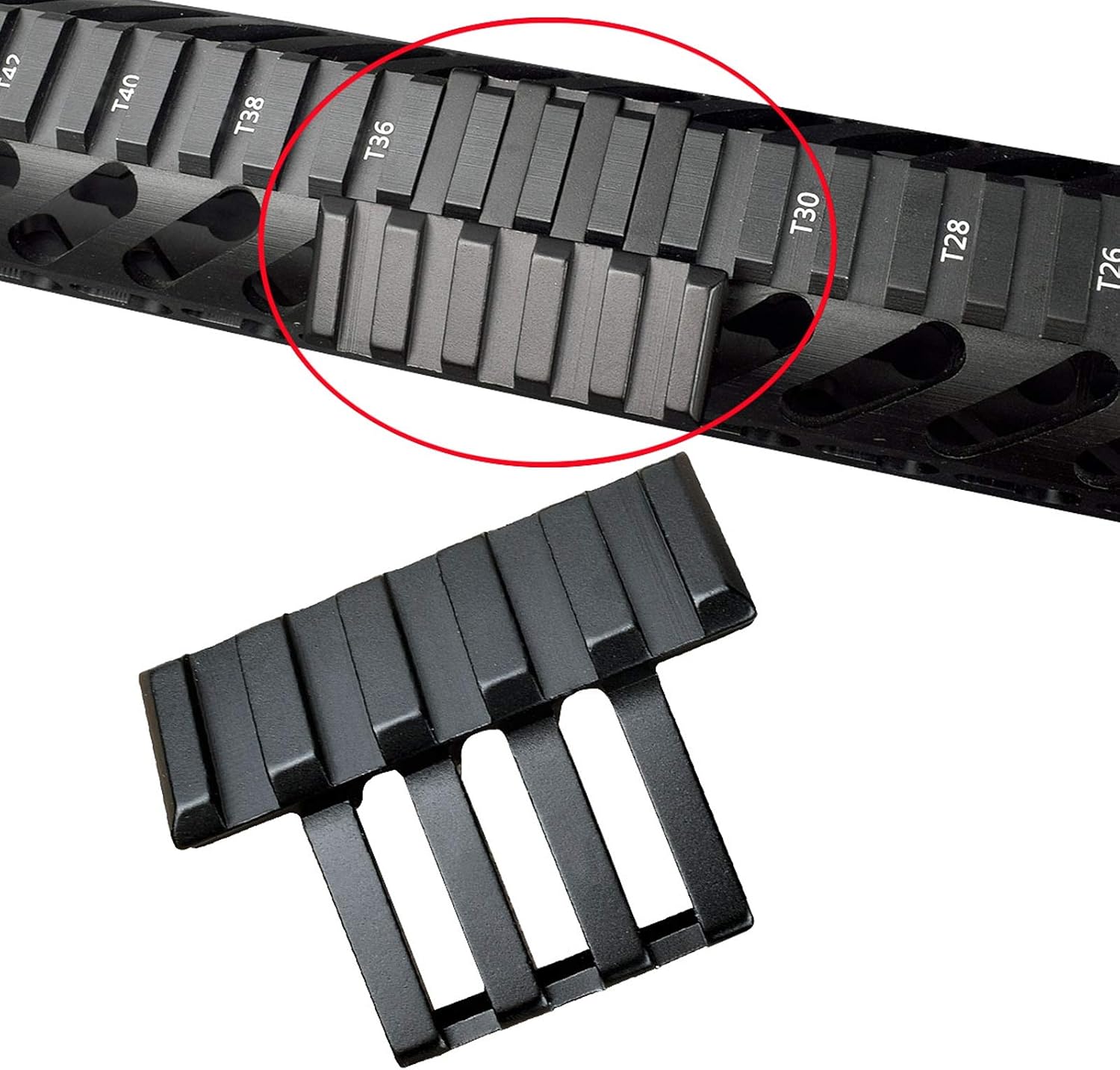 CRUSHUNT Picatinny Offset Rail Mount 45 Degree Picatinny Rail Mount