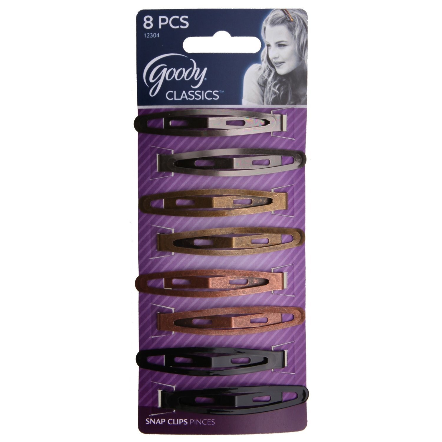 Womens Classic Oval Metal Contour Clip 8x Item #12304 Assorted Colors