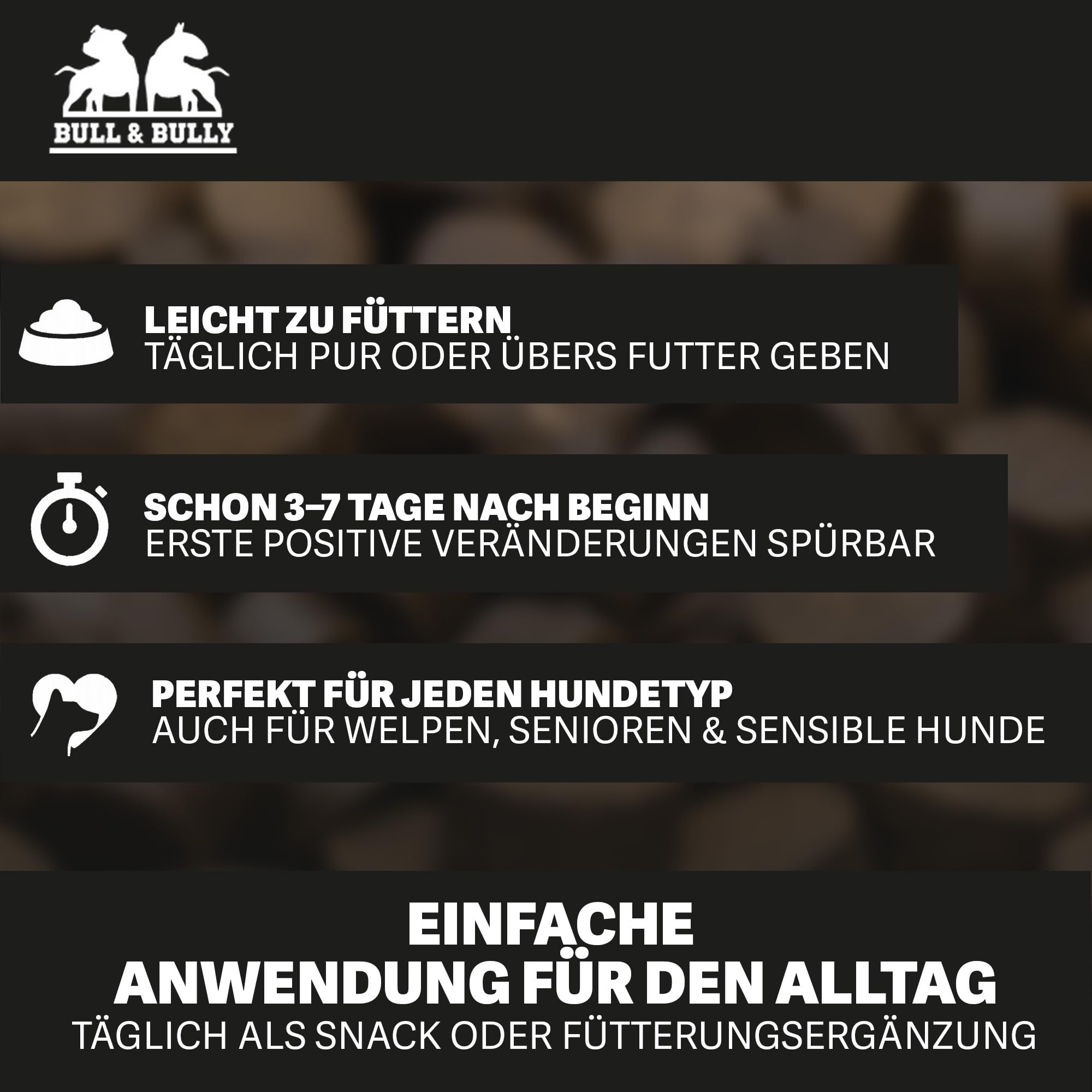 BULL & BULLY – Gras und Kotfresser Drops Hund 350 g (150 Drops) – Gesunde Hundeleckerli gegen Gras- & Kotfressen – Leckerlis Hund zur Unterstützung von Magen & Darm – Anti-Kotfresser Leckerli Hund