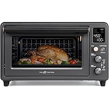 VAL CUCINA Non-Toxic Enamel Interior Air Fryer Toaster Oven Combo, 26.3 QT Countertop Convection Oven 10-in-1, Infrared Heating, Fits 12&rdquo; Pizza &amp; 6-Slice Toast, Easy Clean Enamel Baking Pan Included