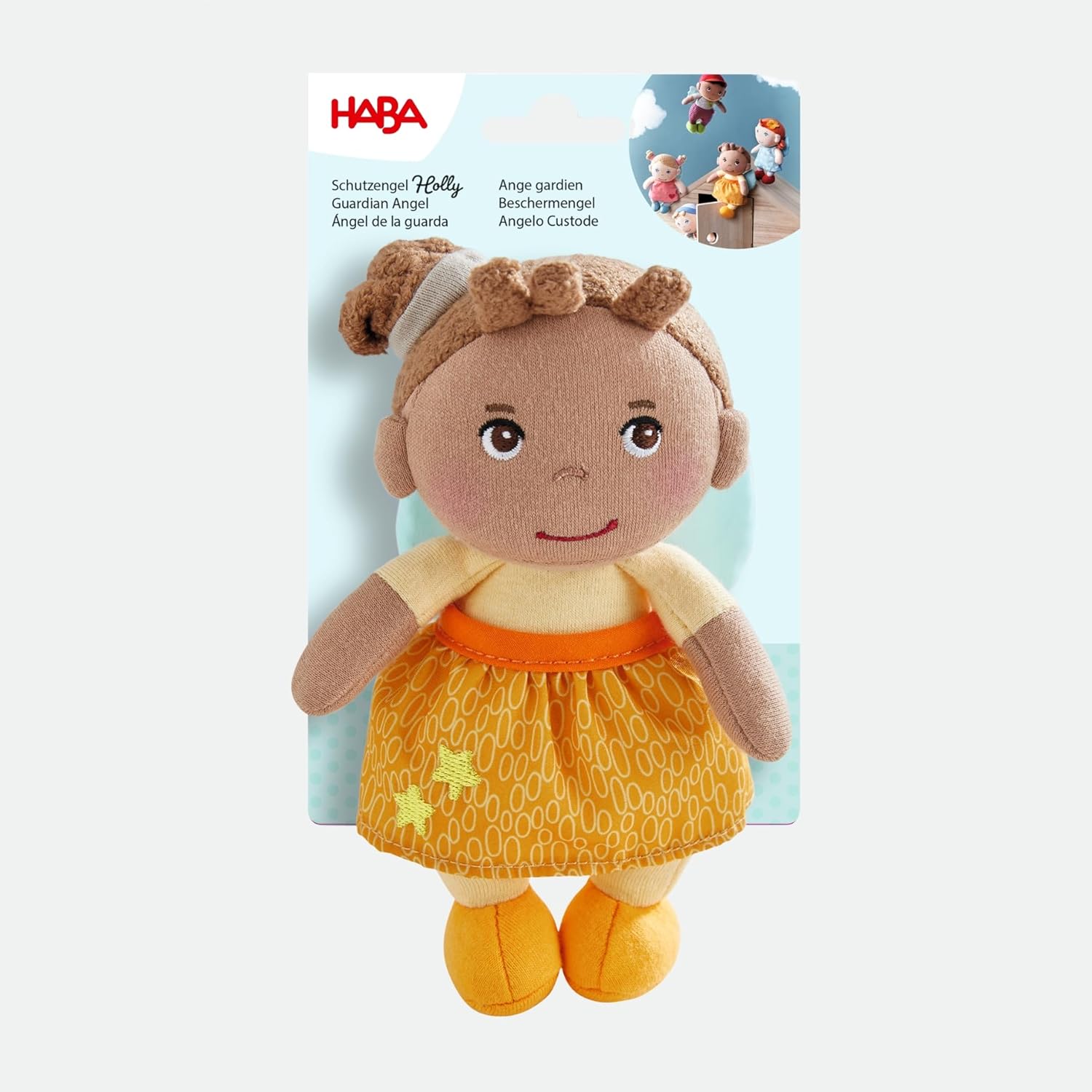 HABA Holly Guardian Angel 2011871001 Cuddly Fabric Doll (15 cm) Perfect Welcome Gift for Babies and Toddlers Washable at 30°C