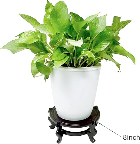 Miniatura 8 de Feng Shui - Soporte de exhibición chino de madera para pecera (10 pulgadas)