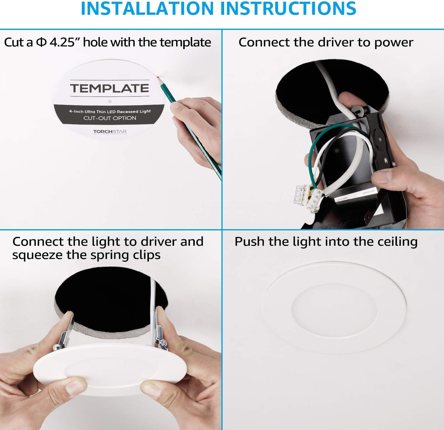 40% Off Discount TORCHSTAR 4 Inch Slim LED Recessed Light with Junction Box, 10.5W Dimmable Panel Downlight, CRI90, 3000K Warm White, ETL & Energy Star Certified, White, Pack of 6 Exclusive Discount 70% Price TORCHSTAR 4 Inch Slim LED Recessed Light with Junction Box, 10.5W Dimmable Panel Downlight, CRI90, 3000K Warm White, ETL & Energy Star Certified, White, Pack of 6