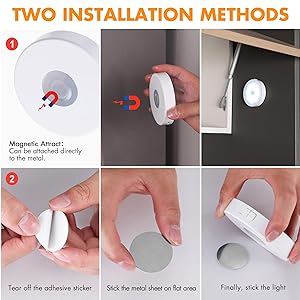 EverBrite 6 Pack Puck Lights with Remote, Wireless Closet and Under Cabinet Lights, Rechargeable Motion Sensor, Dimmable, Timable, Magnetic Attract - for Closet, Drawer, Stair, Bedroom