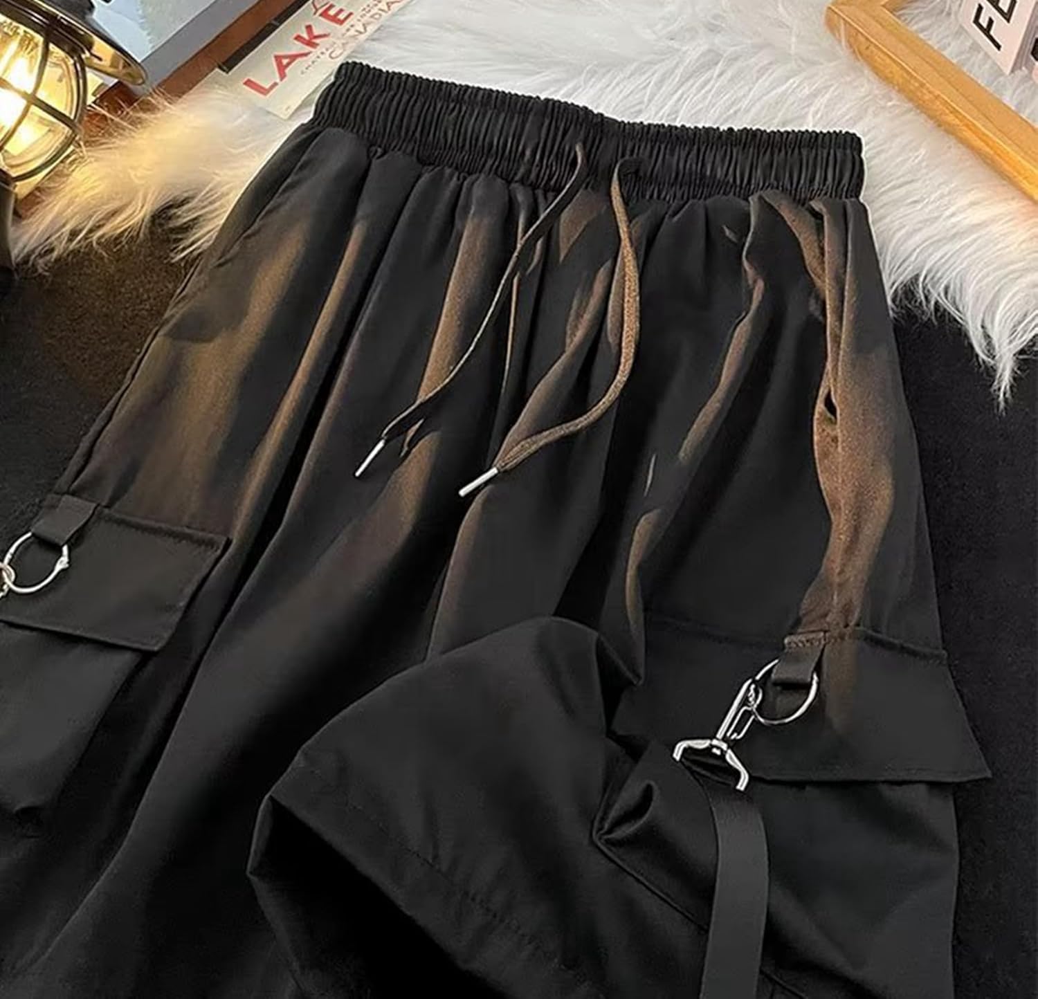 Goth Emo Alt Asymmetrical Skirt Shorts for Women Trendy Summer y2k Black Skorts - Image 2