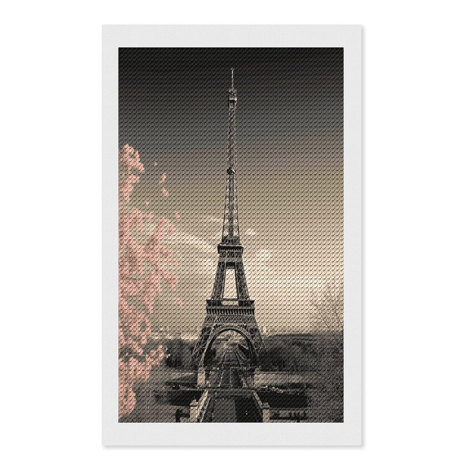 FekiLoot Paris Tower Diamond Art Kits for Adults Diamond Painting Kits for Beginners DIY Diamond Art Kits Round Full Drill Diamond Dot Gem Painting for Home Wall Decor Gift 12"x20"