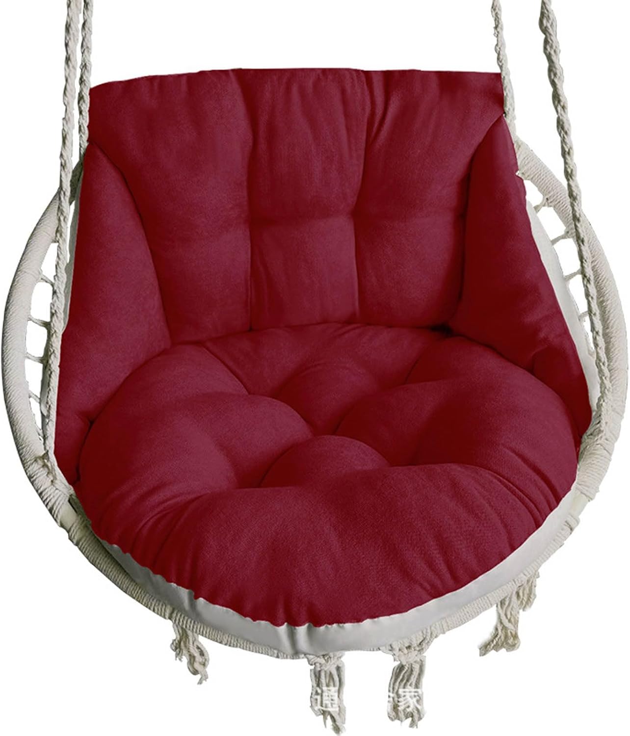 屋外用純色クッション スイングハンギングチェア用 &amp; 吊り下げ式ソフト&amp;耐久性シートパッド パティオガーデンヤードに