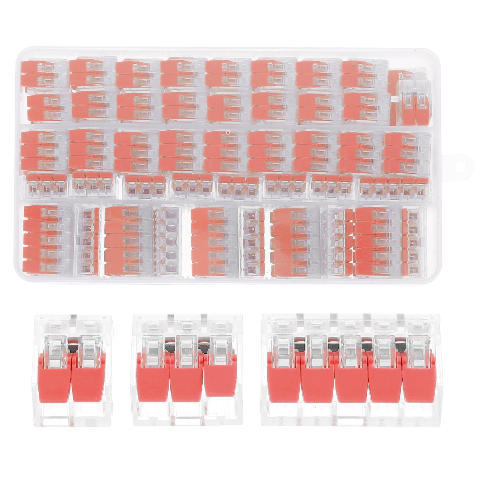 Conectores de cables eléctricos de cobre rojo compactos bloque de conexión para iluminación de techo 8