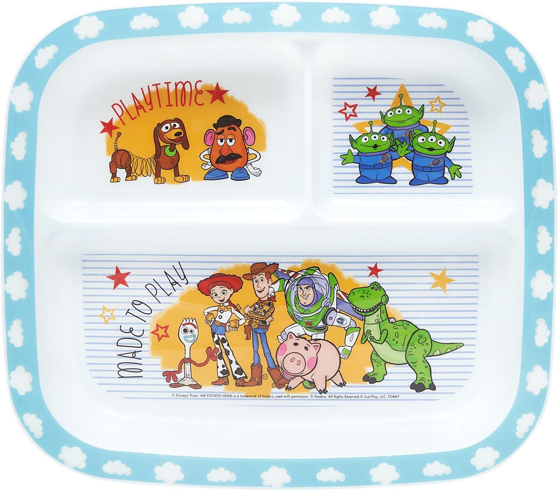 Toy Story 3-Section Children's Divided Plate - BPA-Free, Durable & Colorful Dining for Children 36+ Months, Perfect for Balanced Meals