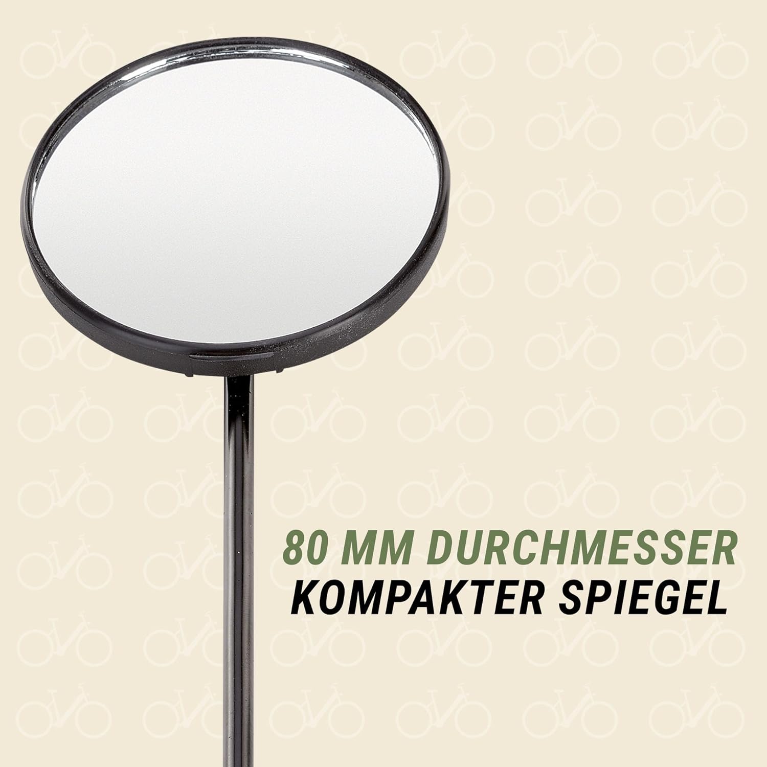 Busch & Müller 5220 Bicycle Handlebar Mirror for External Mounting on the Right or Left Black
