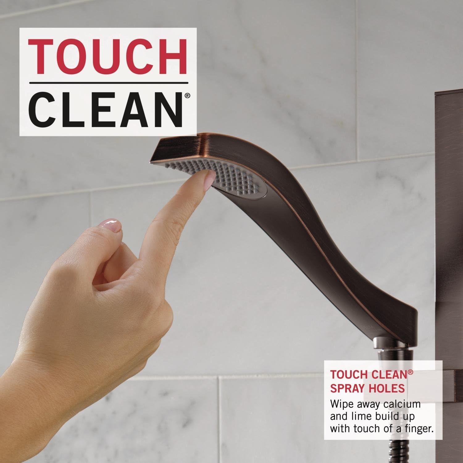 Review Product Delta Faucet Dryden Single-Spray Touch-Clean Wall-Mount Slide Bar Hand Held Shower with Hose, Venetian Bronze 57051-RB