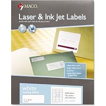 Maco Multipurpose Labels in White Size 1" x 2.63" / 3000/Box