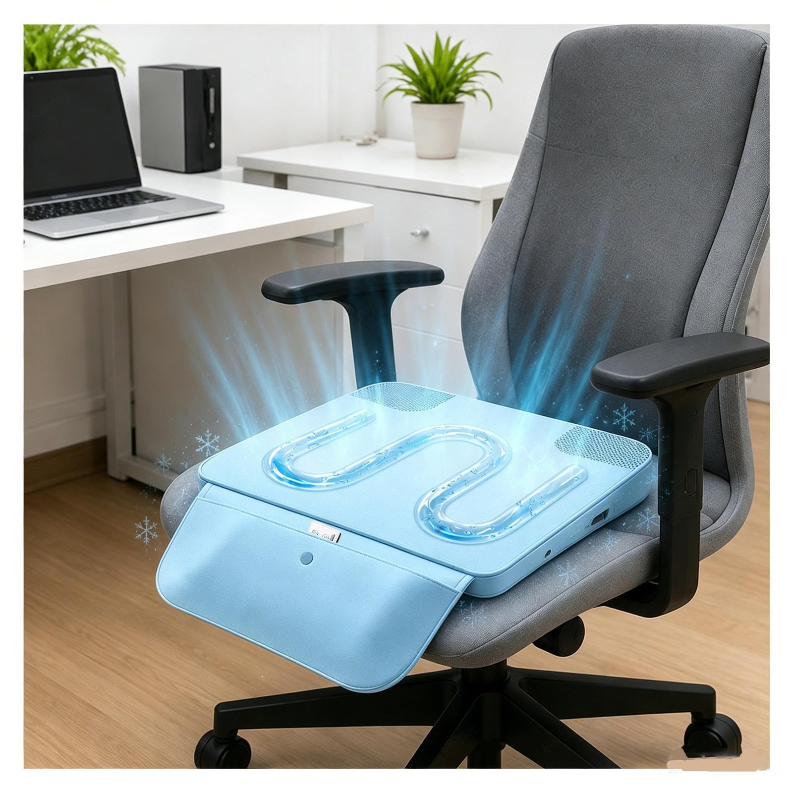 Rongyewxae Liquid Cooling Car Seat Pad, Lock in the Chill Carseat Cooler, Smart Temp Car Cooling Seat Perfect for Vehicles,Offices,And Outdoors,Blue
