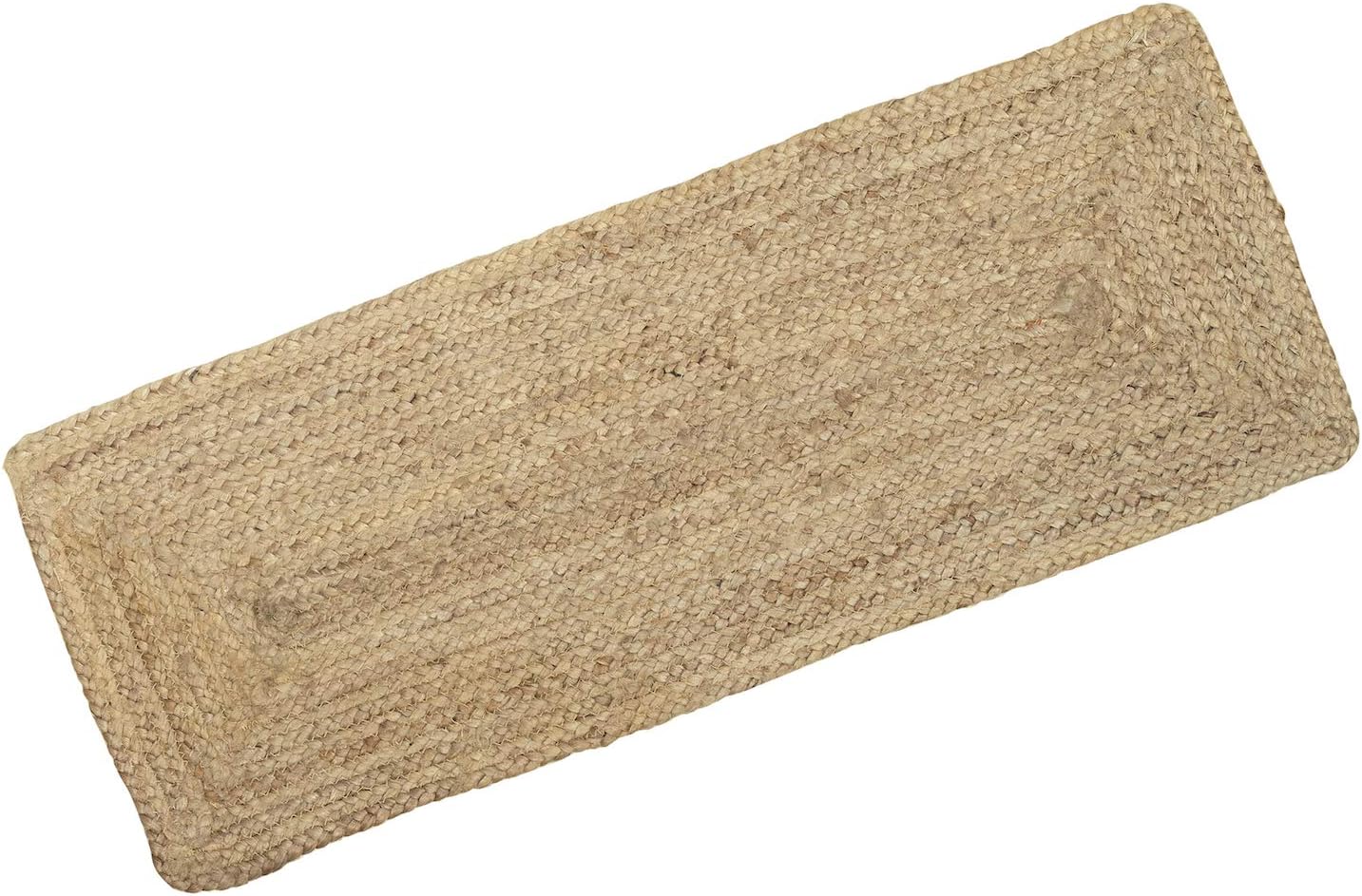 Madhu International Natural Jute Table Runner Rug, Long-Lasting Hand-Woven Rectangular Area Rug, Made from Jute Material for Indoor & Covered Door Entrances, 13 X 36 Inch
