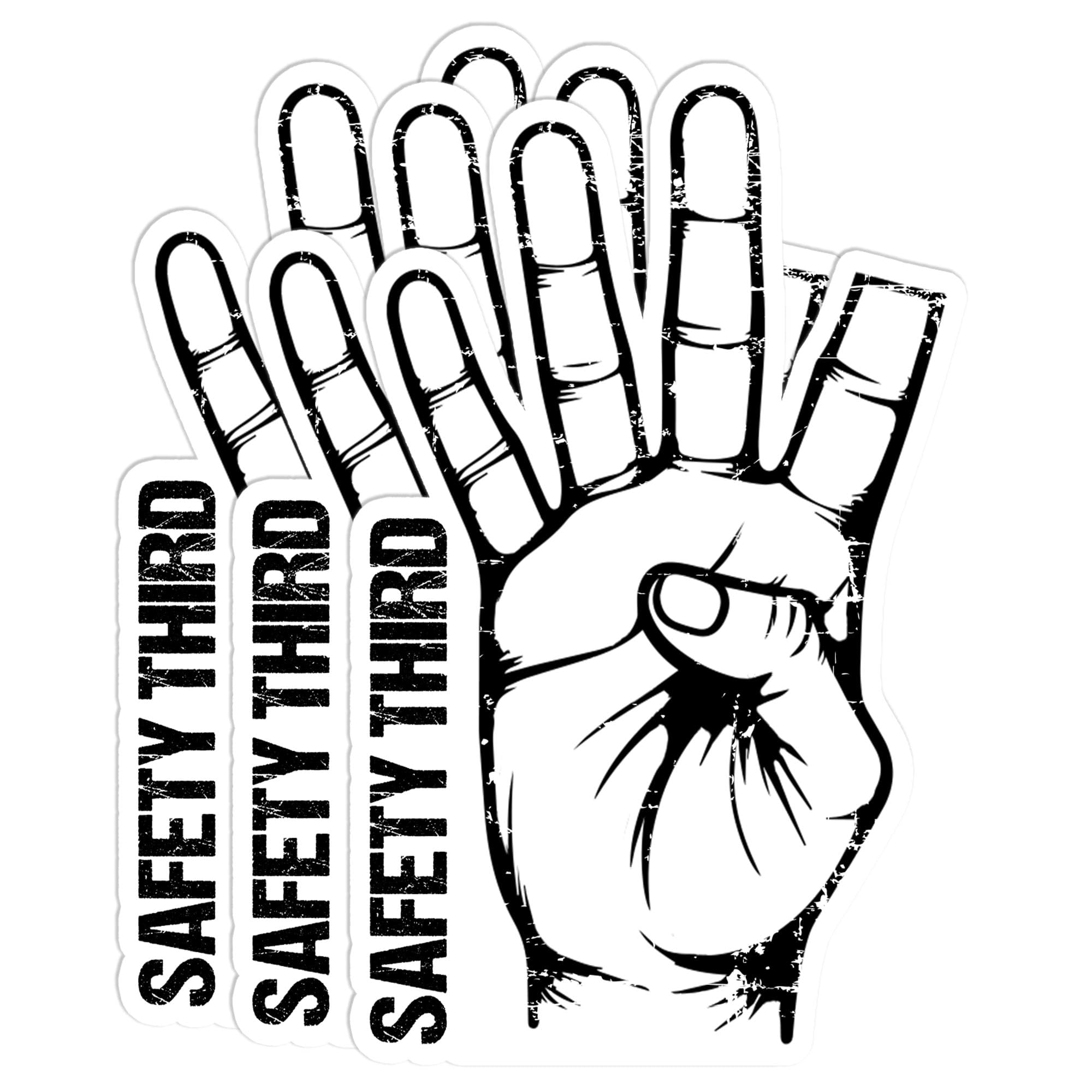 Set 3PCS 2 Inches - Safety Third Sticker Funny Construction Welder Mechanics Tool Box 2" Waterproof Vinyl Decal for Water Bottles Tumbler Laptop Car