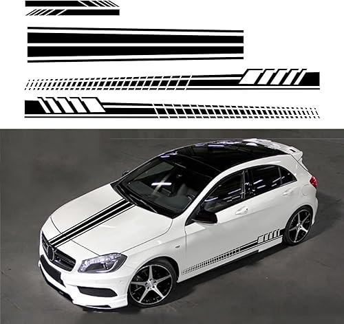 Miniatura 1 de 5 calcomanías deportivas de rayas de carreras para automóvil, diseño de camión GM para decoración de puerta o espejo retrovisor, accesorios de