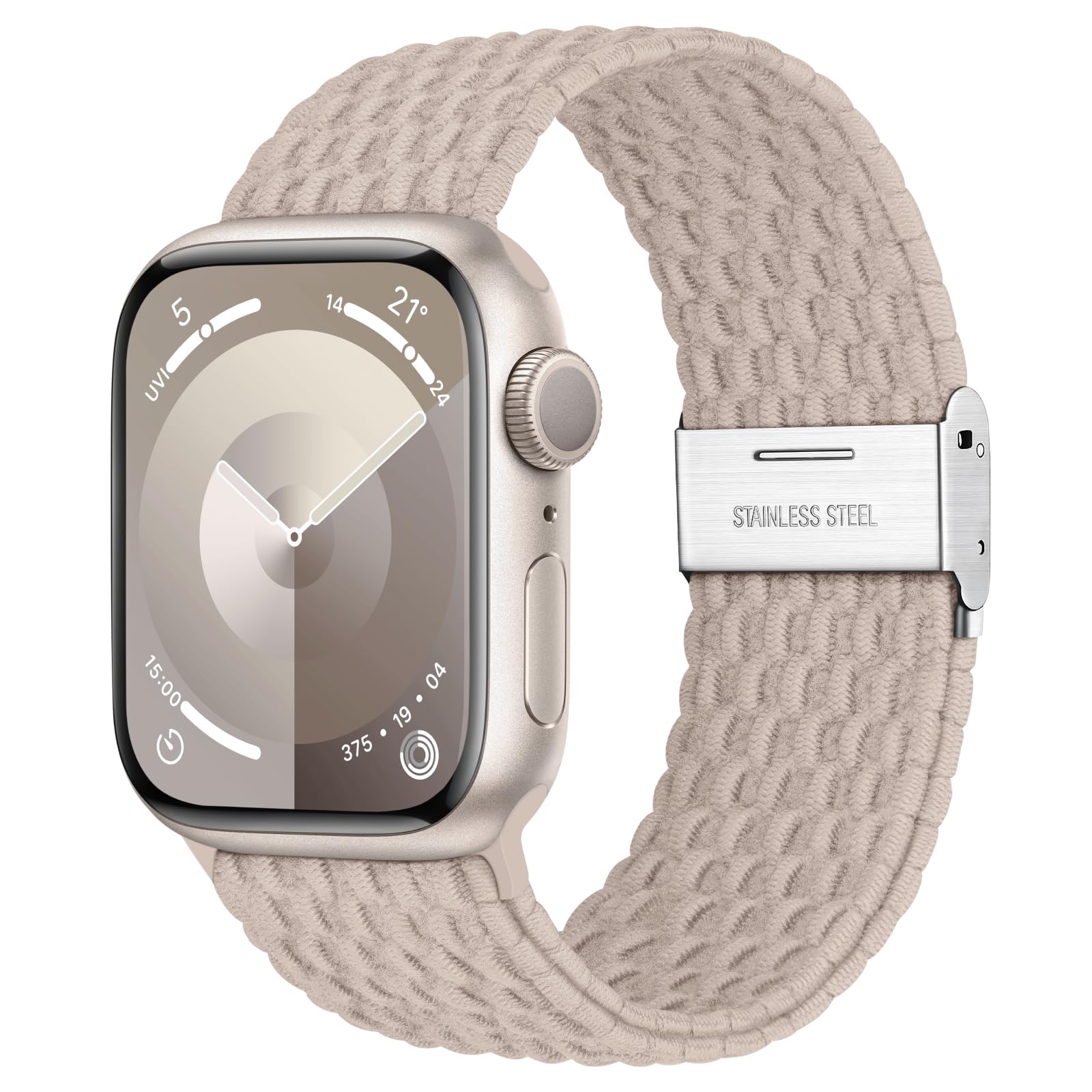 Braided Stretchy Solo Loop Compatible with Apple Watch Band 38mm 40mm 41mm 42mm 44mm 45mm 49mm Women Men, Nylon Elastic Sport Band Strap Wristband for iWatch Series 9 8 7 6 5 4 3 2 1 Ultra SE