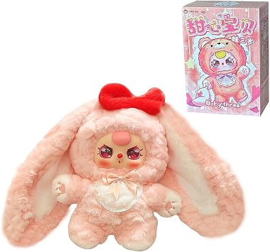 Baby Three Blind Box Plush Doll, Large Baby Three 400% Sweetheart Series Collectible Figures, Kawaii Mystery Box for Gifts, Single Box 1 of 15 Possible Styles
