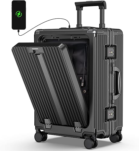 TEENOVA El equipaje de mano de moda con un asa ancha mantiene la maleta estable y el bloqueo LSA protege tu equipaje y te convierte en el centro de