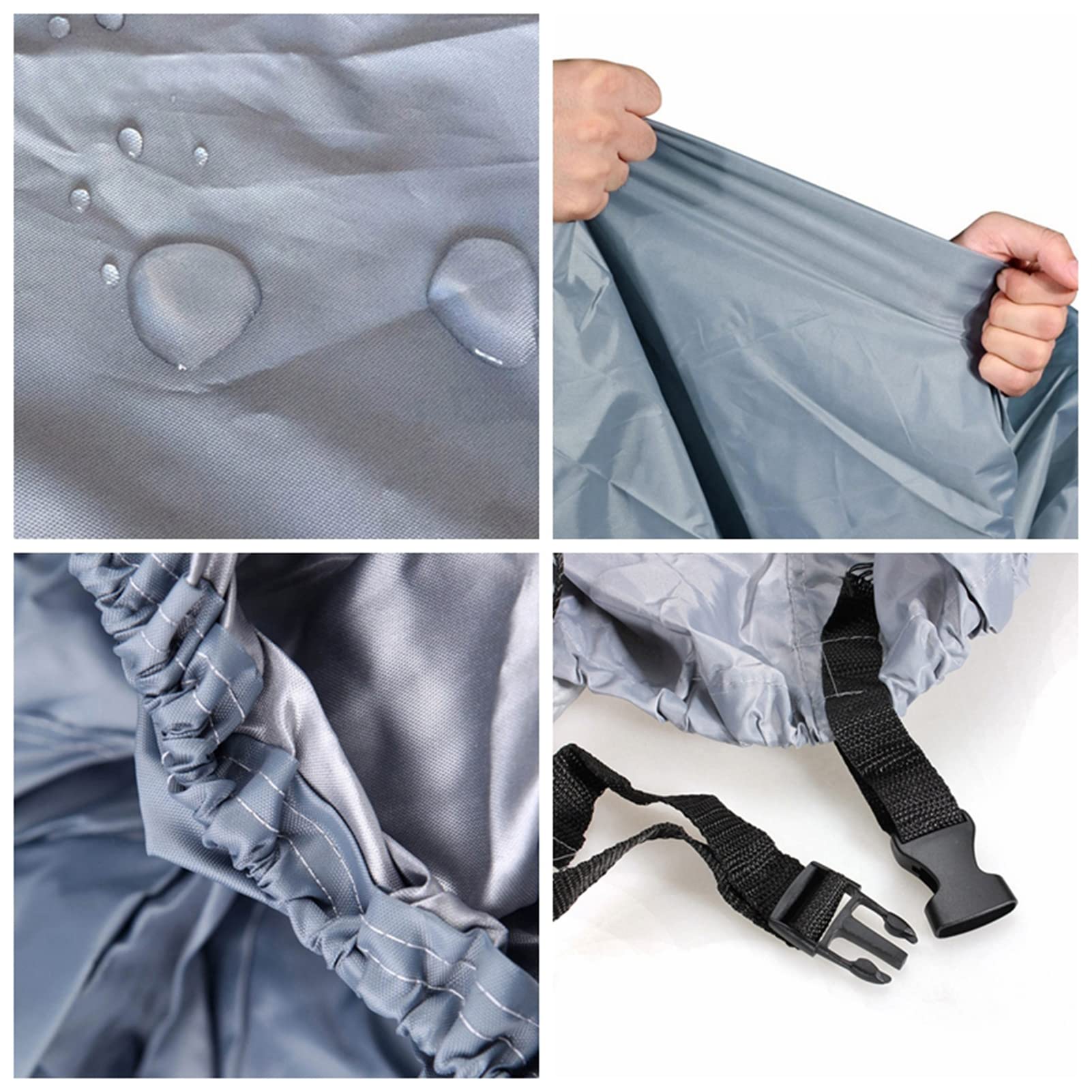 11-27ft Coperture per Barche per Barche Impermeabile Durevole Tessuto Oxford 420D Telo Copribarca ricovero Resistente ai Raggi UV Resistente Antipolvere,Grigio,17to19FT: 600 * 230cm