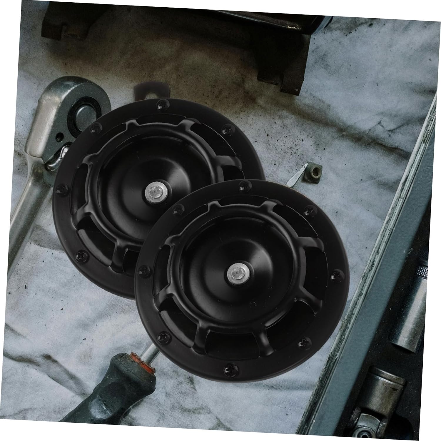 Ciieeo 1pair Loud Motorcycle Horn Tones Scooter Replacement for Motorbike and Atv Easy to Install for Enhanced Driving