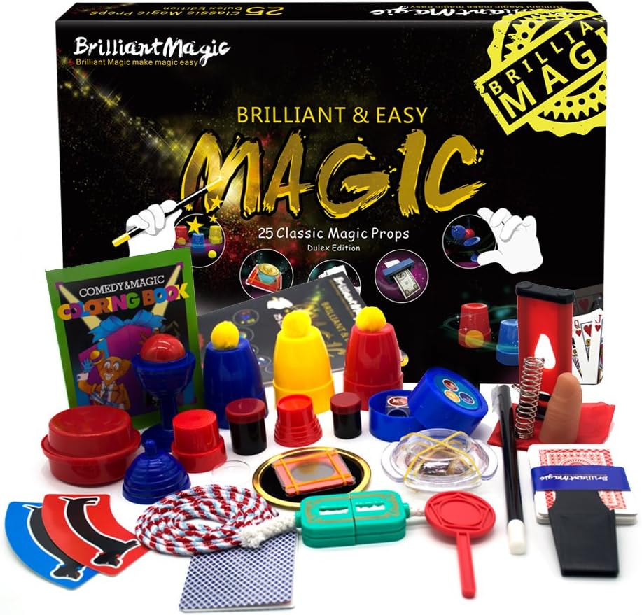 Magic Set Magic Kit for Kids Science Toys for Children Including 25 Classic Tricks Easy to Play Magic Best Gift for Boys Girls and Adult