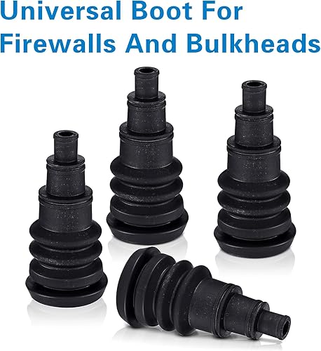 Miniatura 5 de Paquete de 4 fundas de salida de tubo de arnés de automóvil, repuesto de botas de cortafuegos de goma, accesorios para ojales automotrices,