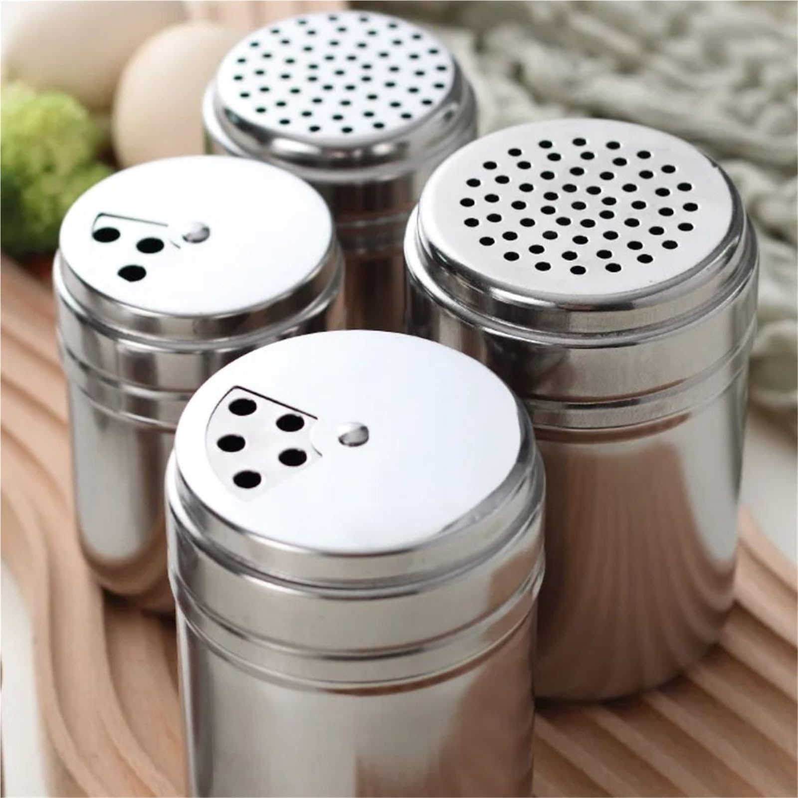 Botella de tarro condimento acero inoxidable multiusos 3 piezas Para Casa | Tapa giratoria for especias, pimentero, tarro de especias, utensilios de cocina(M-Multi-purpose)