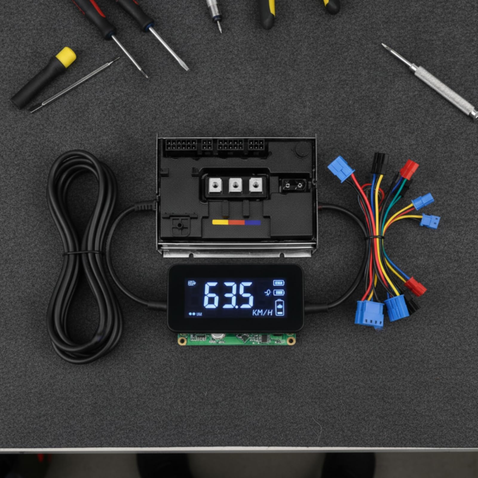 Controlador Patine Eléctrico Compacto Controlador Eléctrico Negro Módulo con Conectores Redondos para Técnicos