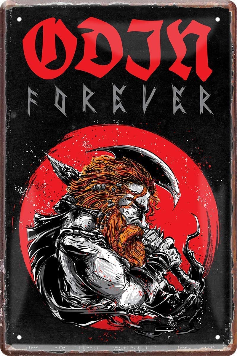 Blechschild Odin Forever Germanen Wikinger – 20x30 Cm, Vintage-Design, Perfekt Zum Dekorieren