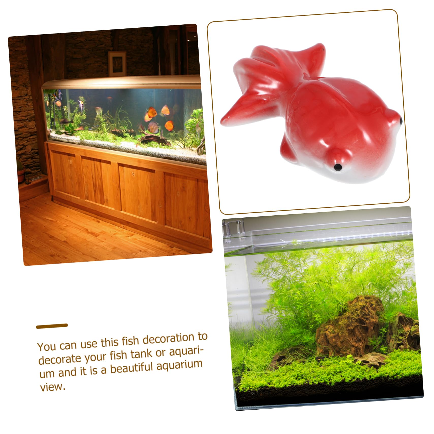 Alipis 4 Pz ninnoli in ceramica aquarium aqua adorn laguiole ornamenti per acquari toy pesci d'acquario artificiali sculture di pesci statua artigianato con acquario mestiere di pesce