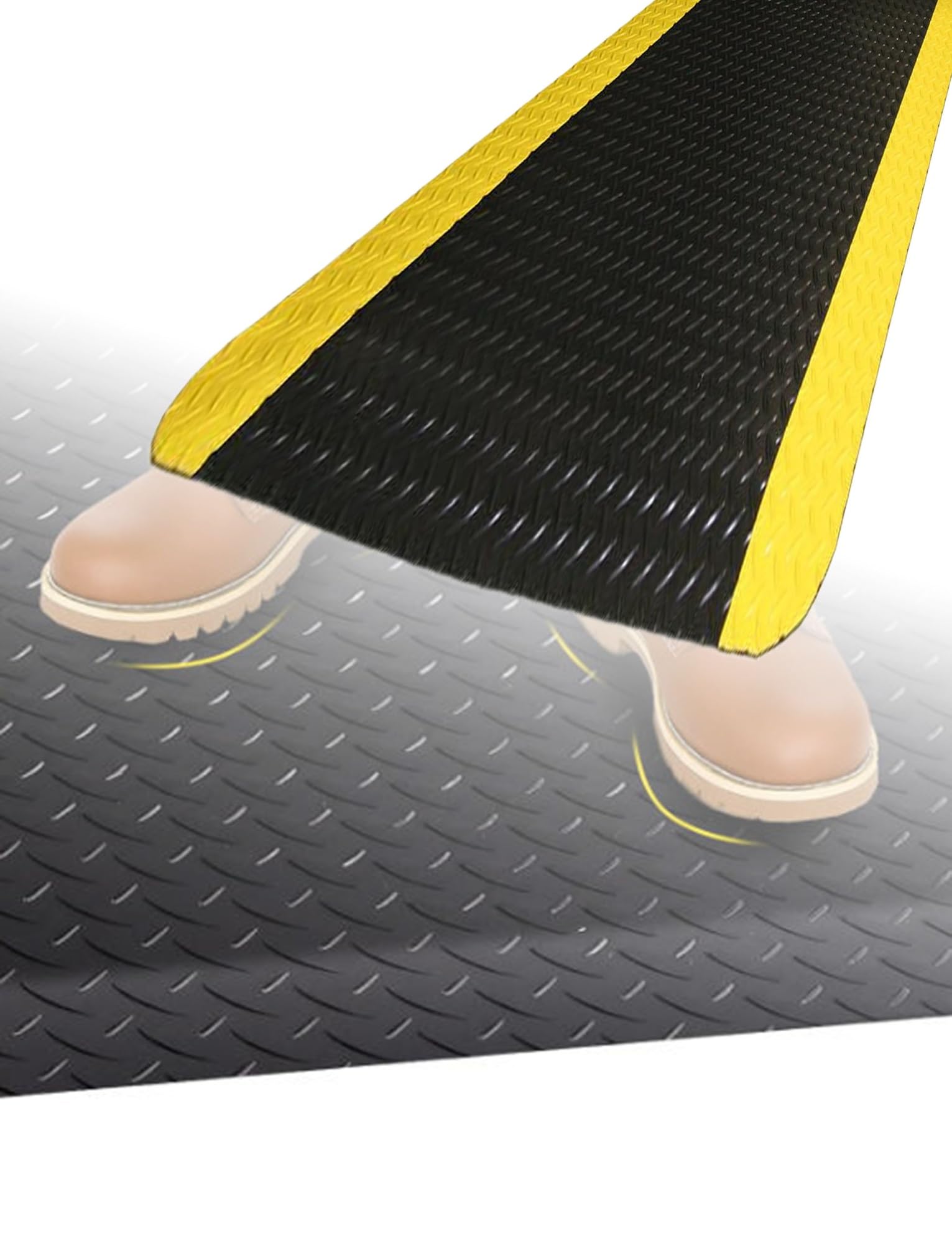 GTHTUHFD Ergonomic Anti-Fatigue Slip-Resistant Mats, Soft Sponge Safety Mat For Commercial & Industrial Use, Relieve Leg & Back Pain, 70X100Cm,60X80CM