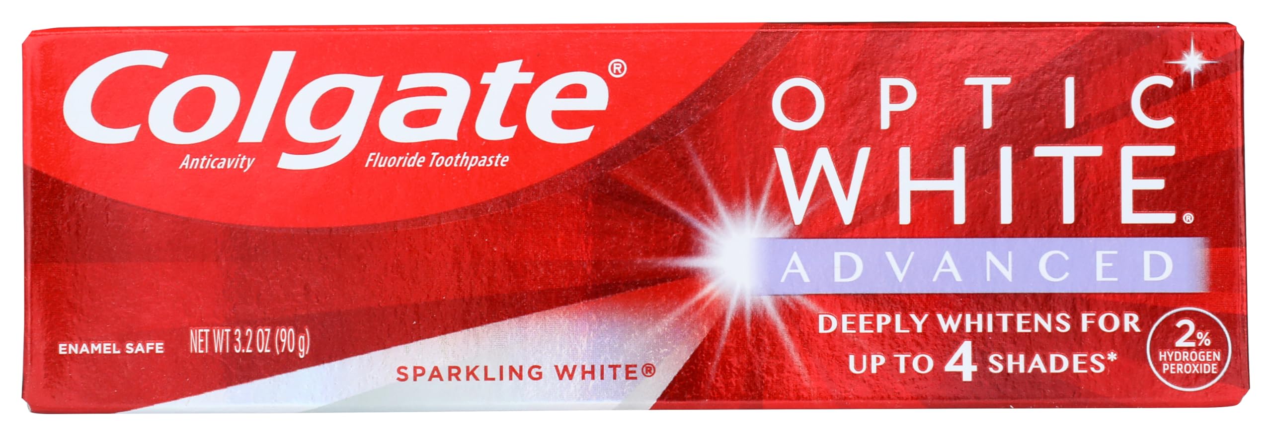 Colgate Optic White Advanced Teeth Whitening Toothpaste Sparkling White 3 2 Oz Pack of 1