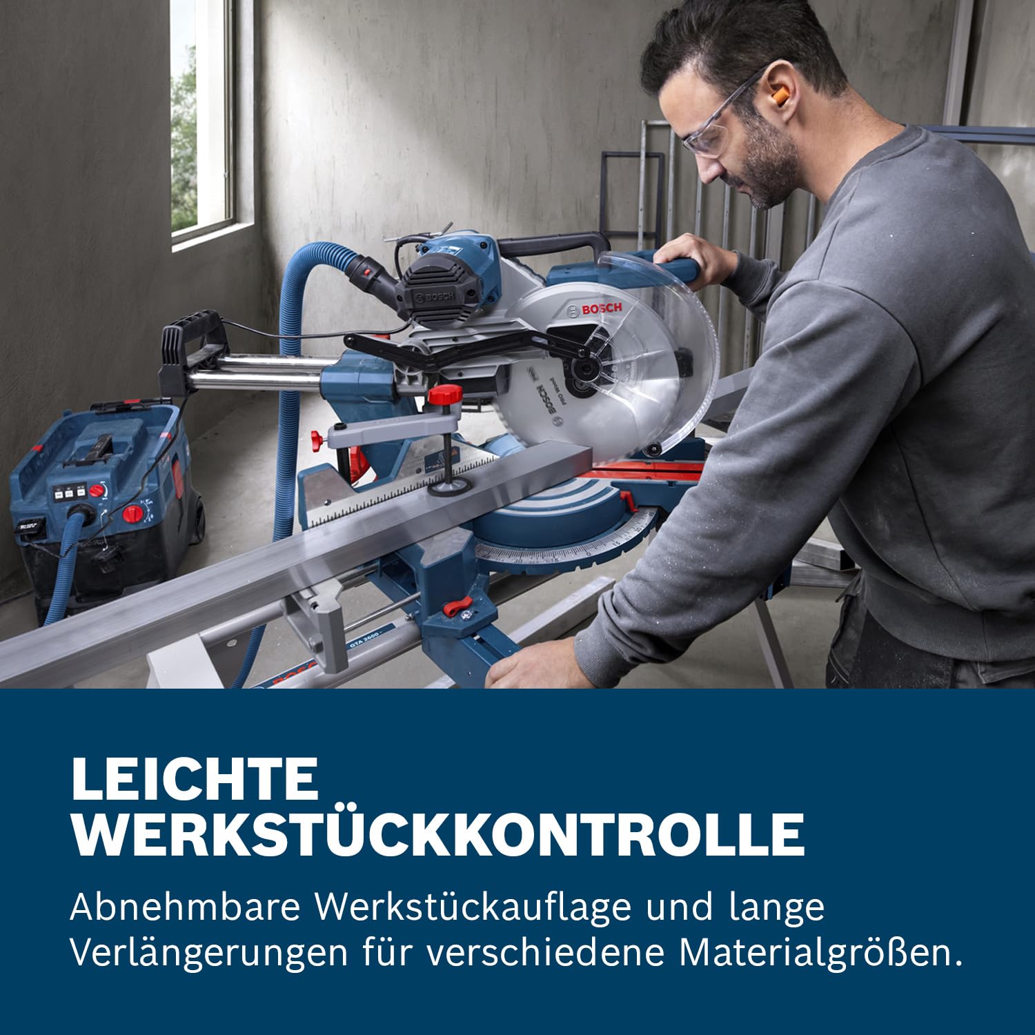 Bosch Professional kabelgebundene Kapp- und Gehrungssäge GCM 340-305 D (inkl. Lineal, Klemme, Staubbeutel, Werkstückauflage, Sägeblatt, Schlüssel)