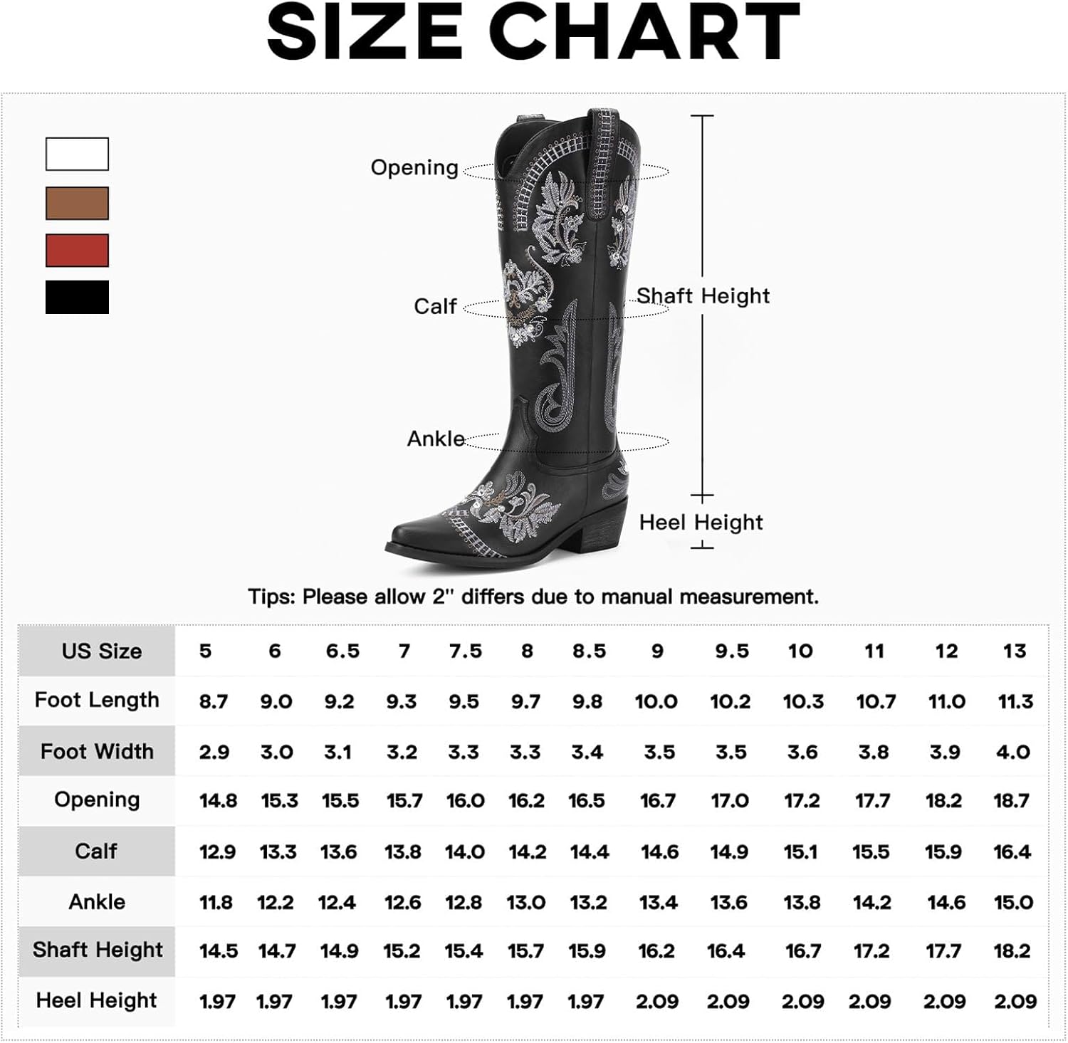 Women's Wide Calf Knee High Sparkly Rhinestone Western Country Boots - Glitter, Classic Embroidery, Pointed Toe, Pull On Zipper Retro Boots - Image 6