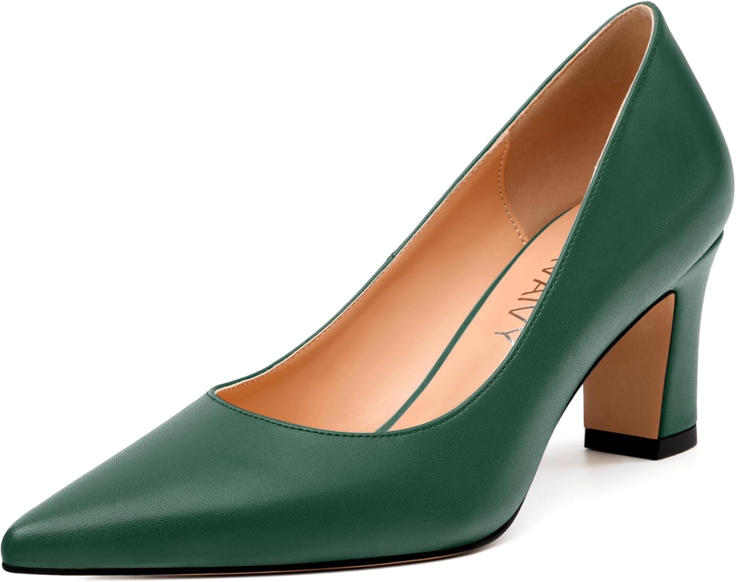 Women's Pumps, Pointed Closed Toe Mid Heel, Fashion Solid Matte Daily Working Party Shoes for Women 2.5Inch