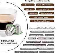 Vista 4 de RECAPS cápsulas de Nespresso reutilizables, vainas rellenables de acero inoxidable para máquinas Nespresso (compatibles con la línea original)