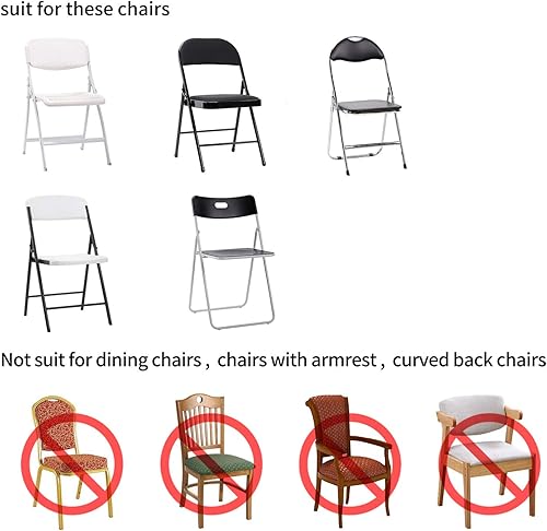 Miniatura 6 de Funda de silla Peomeise plegable, de elastano elástico para bodas, fiestas, banquetes, eventos