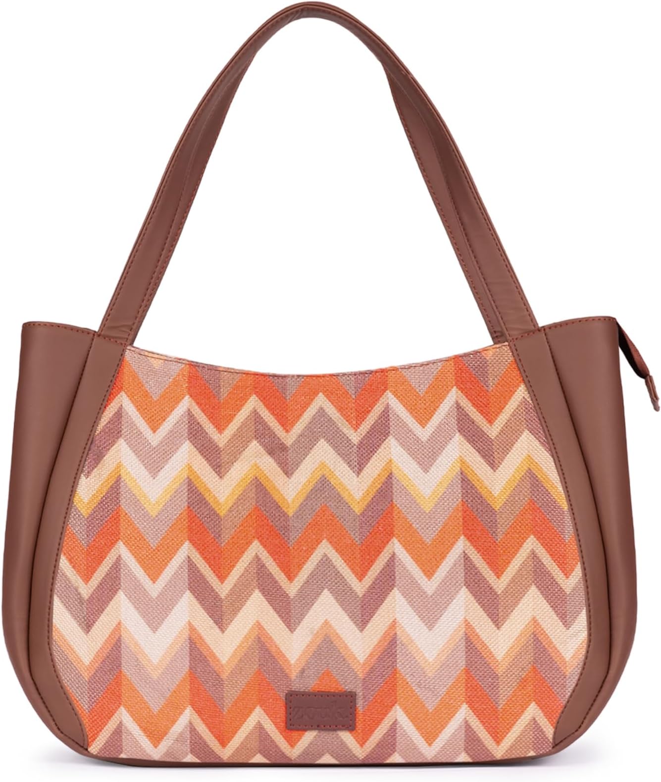 ZOUK Jute Handcrafted Vegan Leather Women's Shoulder Luna Handbags