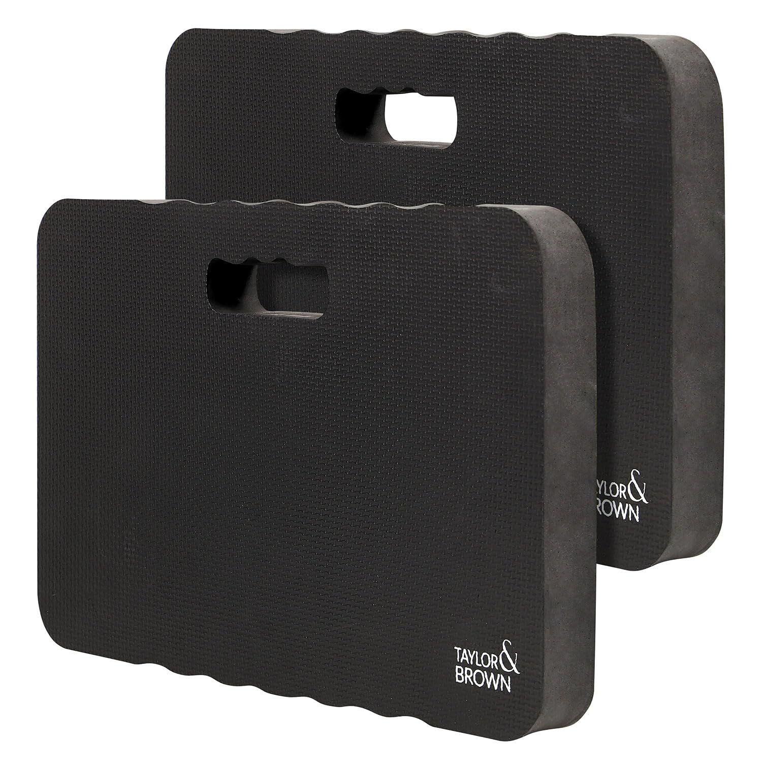 Taylor & Brown 2 Pack Kneeling Pad, Garden kneeling Pad, Comfortable Knee Pad Cushion, Foam Kneeler Mat, Knee pads for Gardening, Outdoor, Work, Yoga, Bath and More（43 x 28cm (Black)