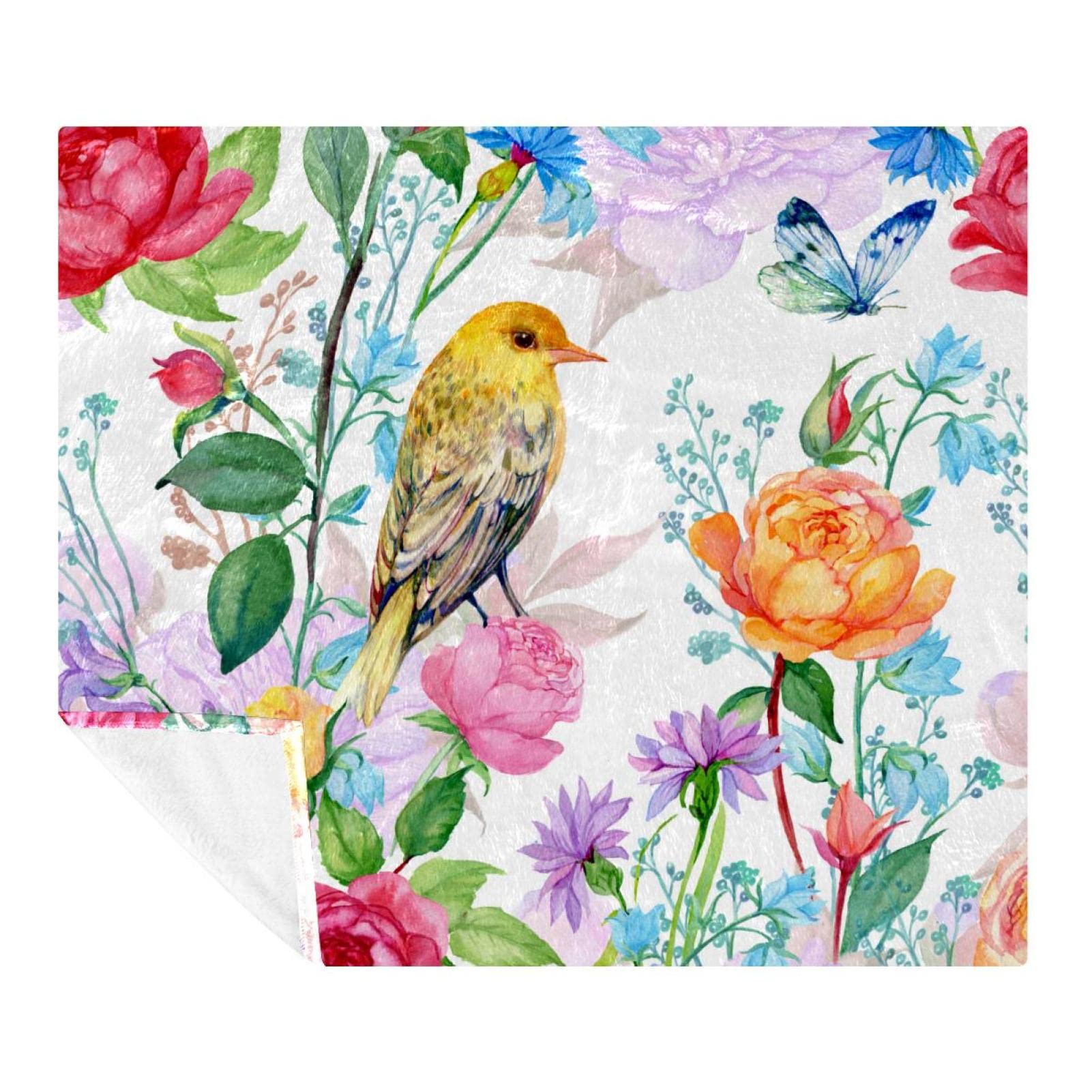 Couverture polaire douce et chaude rose papillon pour protéger votre canapé de chambre