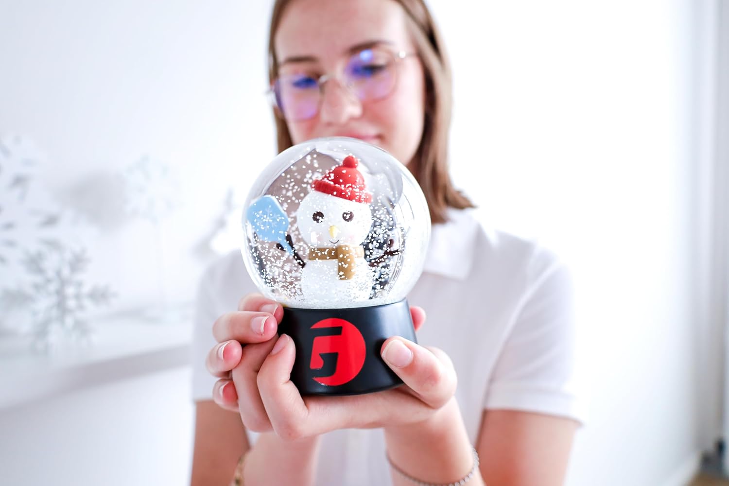 GAMMA Pickleball Snow Globe - Unique Pickleball Gift with Snowman, Perfect for Pickleball Players & Holiday Keepsakes