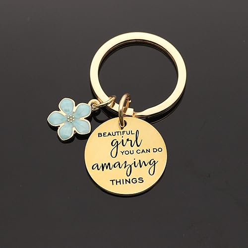 Miniatura 4 de Llavero con texto en inglés "Beautiful Girl You Can Do Amazing Things"