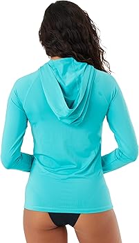 Roxy Women's Long Sleeve Zip-up Rashguard – UPF 50+, Surfsuit
