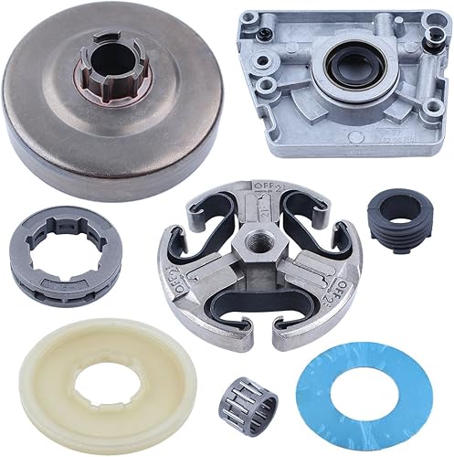 Bomba de aceite de tambor de embrague, engranaje helicoidal, arandela de cubierta de polvo para Husqvarna 268 272 66 61 motosierra 3/8 "-7T