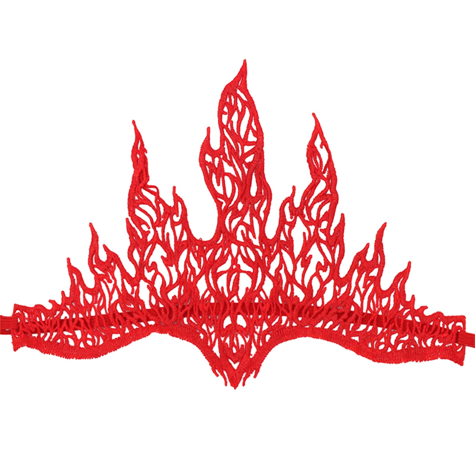 Psdndeww Women's B Lace Flame Shape Headband Carnival Halloween Festival Hair Hoop For Cosplay Party Unisex Festival Headpiece